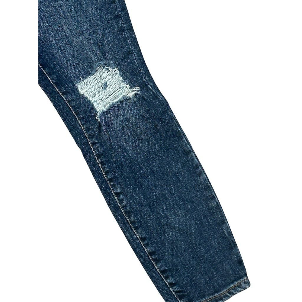 Good American Skinny Jeans Women Size 0 Dark Blue Distressed - Picture 3 of 9